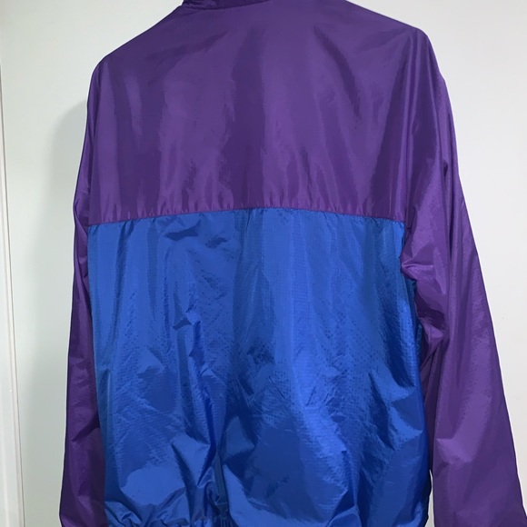 Patagonia Vintage 80s Two Tone Windbreaker Jacket Blue Purple Full Zip Medium - Picture 6 of 7